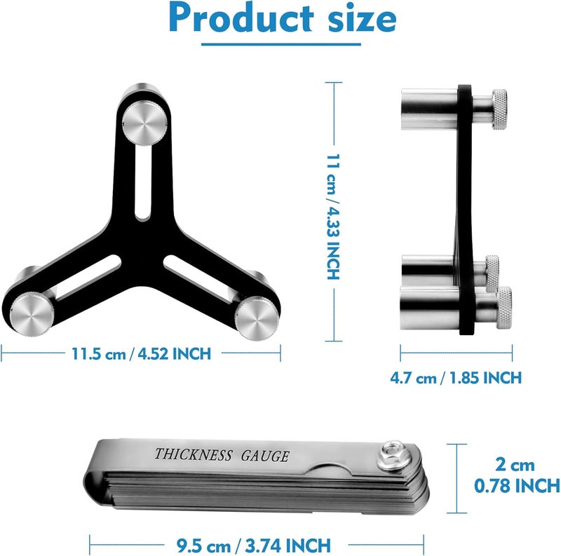 Kujunpao Universal Piston Ring Squaring Tool for End Gap 2-5inch Bores with 32 Blades Feeler Gauge Gap Measuring Tool ﻿ - Image 2